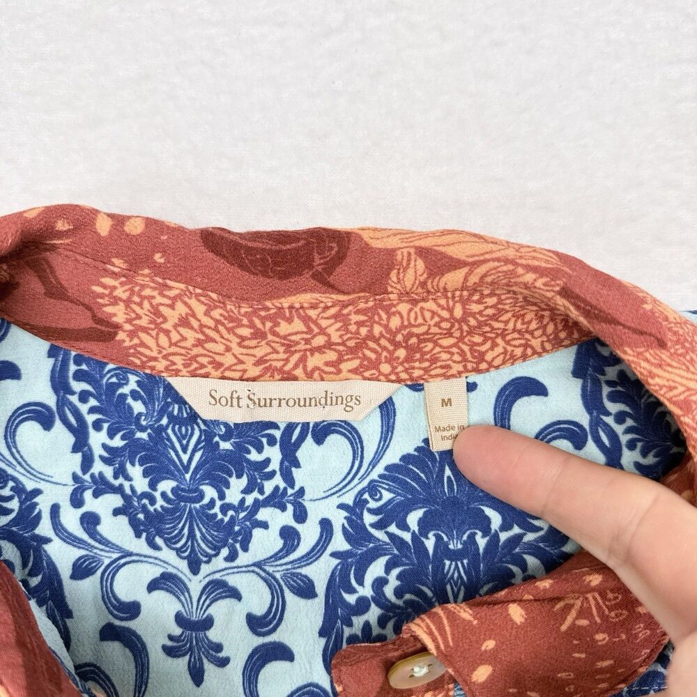 Soft Surroundings Colorful Patterned Button Down … - image 5